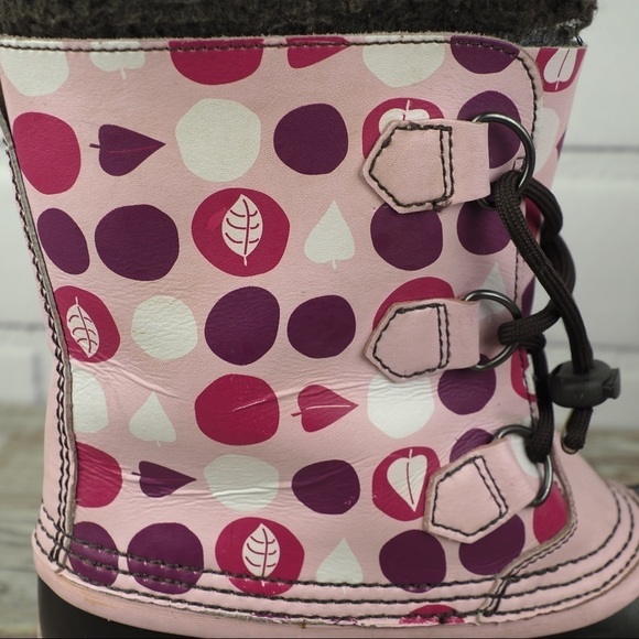 Sorel Yoot Pak Y6 W8 pink rubber leather waterproof boots - Picture 8 of 8